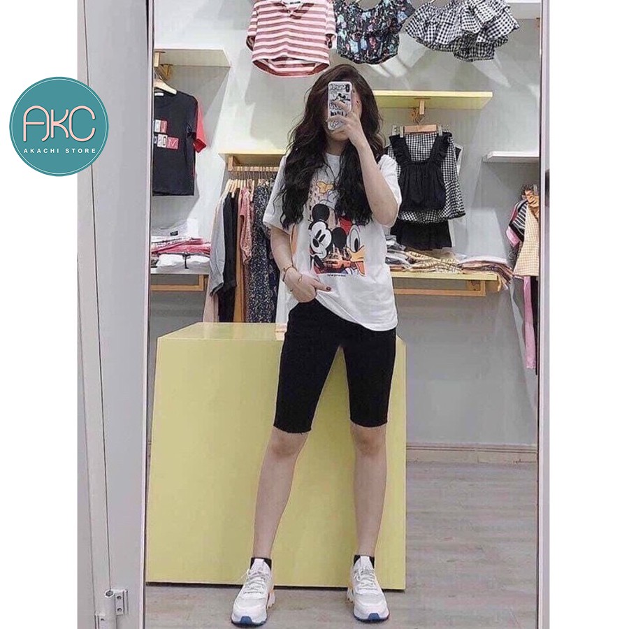 Quần Legging Ngố Lửng đùi cotton thái Nâng Mông Cạp Cao Siêu Hot Siêu Co Giãn AKACHI – LG01 | BigBuy360 - bigbuy360.vn