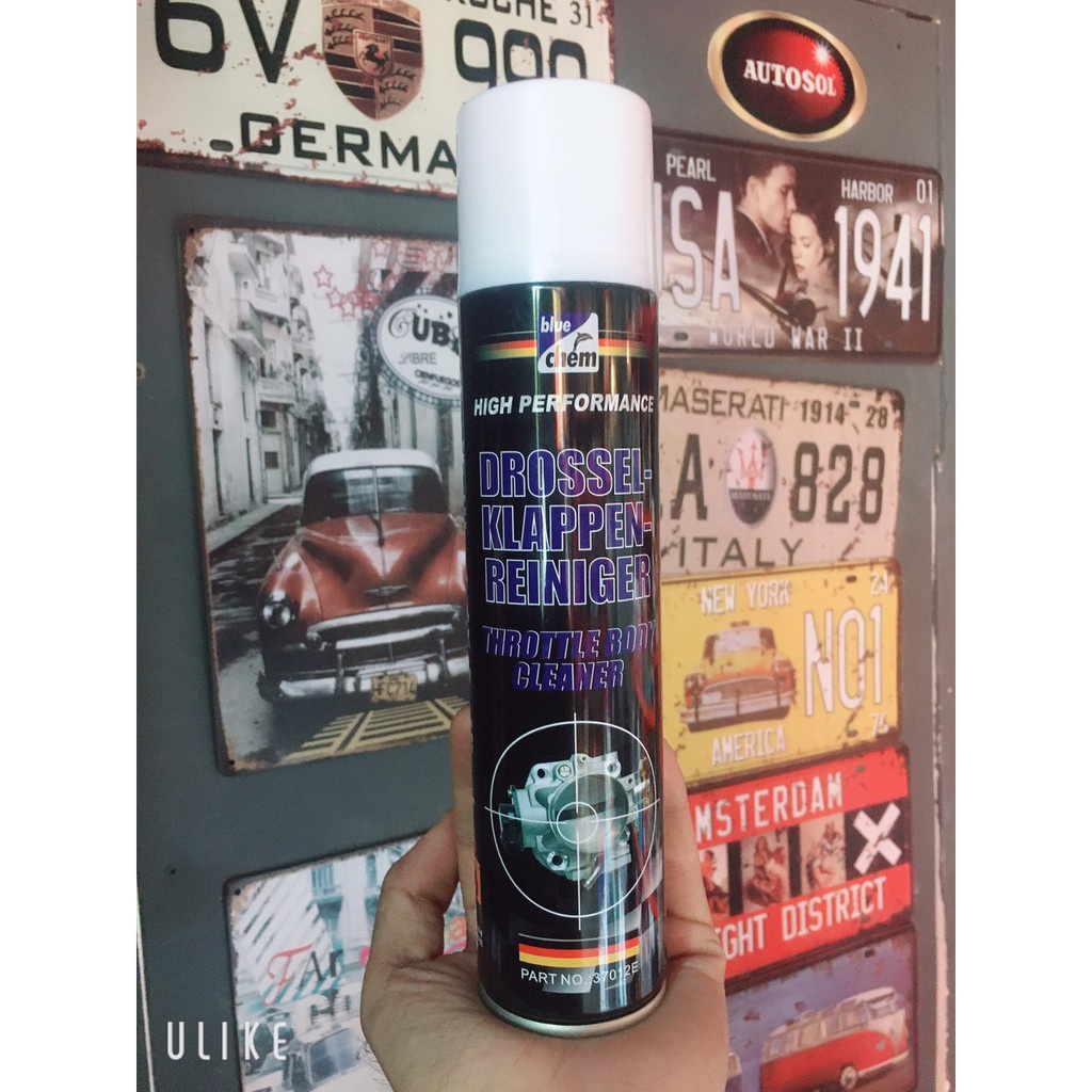 Dung dịch Vệ sinh Hệ thống Họng gió, Họng ga - Bướm ga Bluechem 280ml