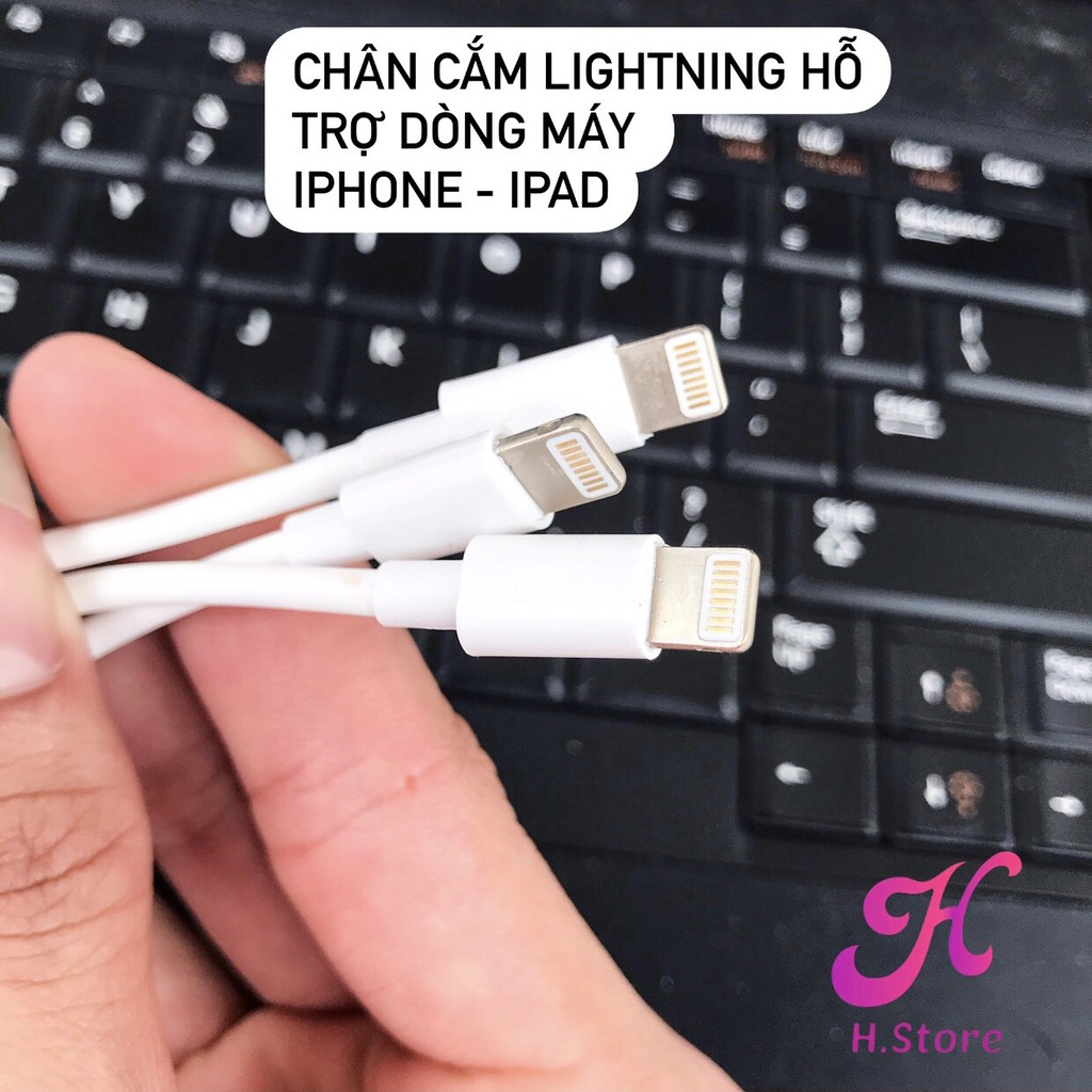 Cổng chuyển đổi tai nghe iphone, jack chuyển đổi 2 cổng lightning chơi game, đàm thoại, có mic