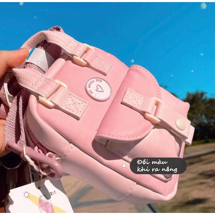 Túi đổi màu khi ra nắng màu hồng, màu xanh, túi đeo chéo cho mẹ và bé siêu hot