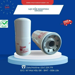 Lọc nhớt xe tải Dongfeng Cumins, xe công trình, mã lọc LF670/ 40300/ P551670.