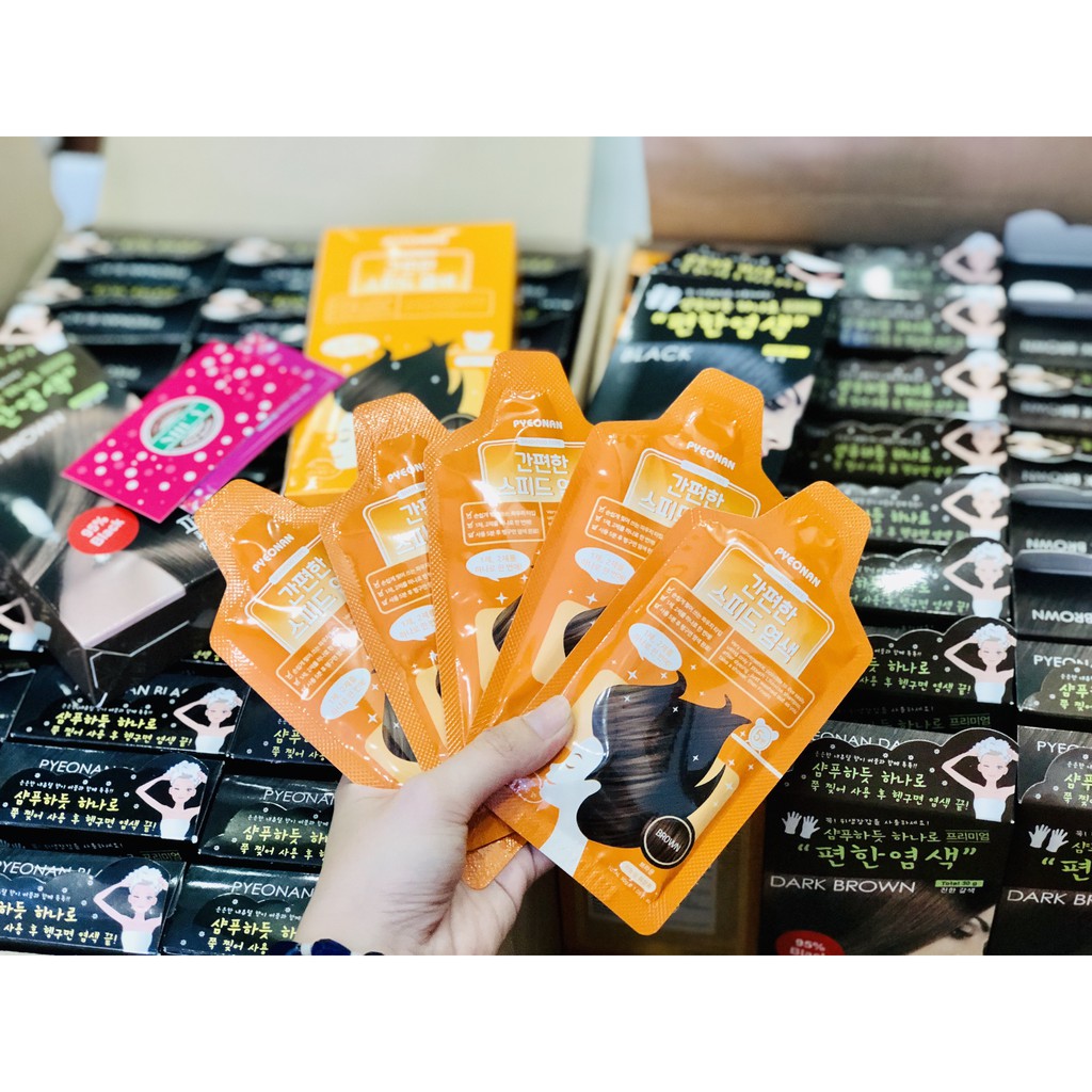(Hộp 5 gói) Thuốc nhuộm tóc thảo dược Pyeonan Hàn Quốc | BigBuy360 - bigbuy360.vn