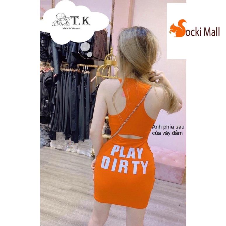 Váy đầm ôm body cho bé gái 7kg-37kg, kiểu hot girl,  thun 100% cotton- Socnaukids