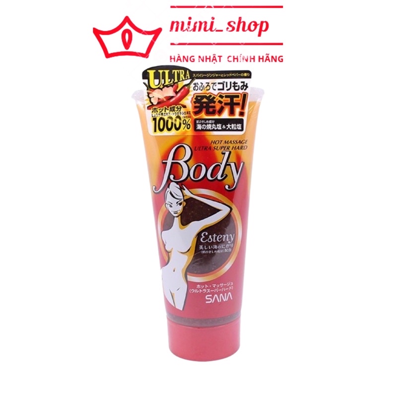 Kem tan mỡ bụng Esteny Body hot masage Sana gel Nhật