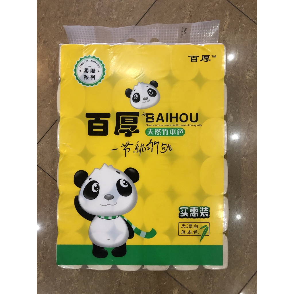 Bịch 36 cuộn giấy vệ sinh gấu trúc nội địa trung