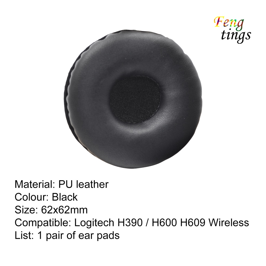 1 Cặp miếng đệm tai nghe chơi game mềm chống mòn cho Logitech H390/H600/H609