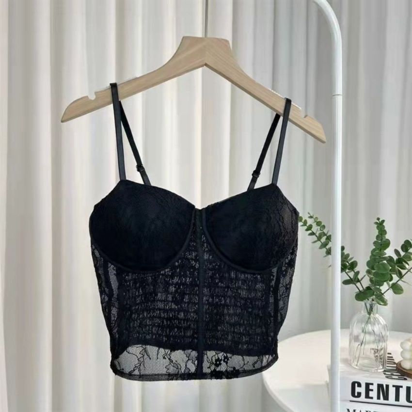 Áo bra nữ ren 2 dây sexy, áo ngực nữ đệm mút mỏng phong cách croptop đẹp và dễ thương - B1874