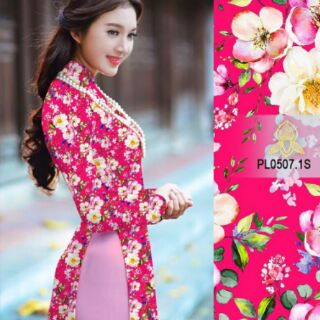 Vải áo dài hoa nhỏ