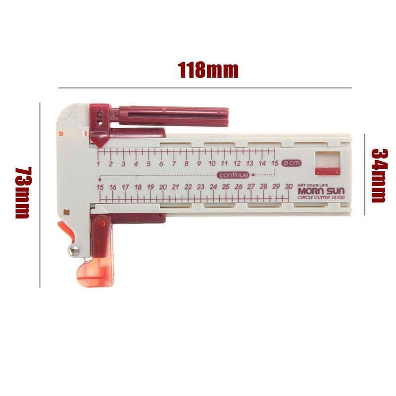 Dụng cụ vòng tròn compa cắt vật liệu giấy vinyl vải với 5 lưỡi cắt chuyên dụng