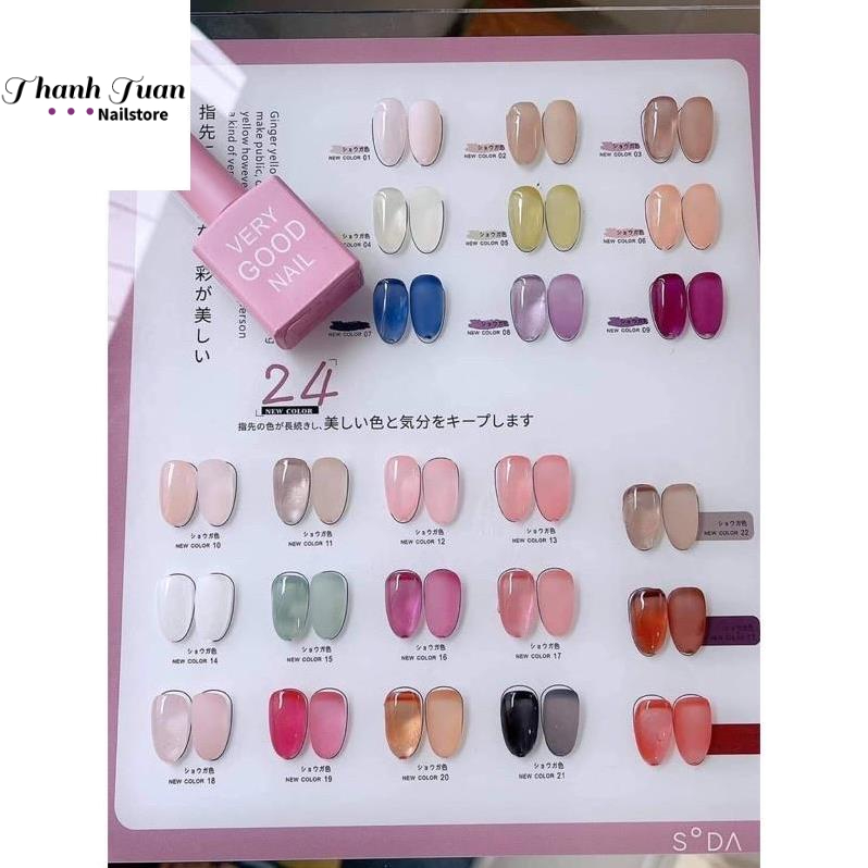 Set sơn gel Very Good nail 60 chai chính hãng tặng kèm base top  - Phụ kiện đồ nail