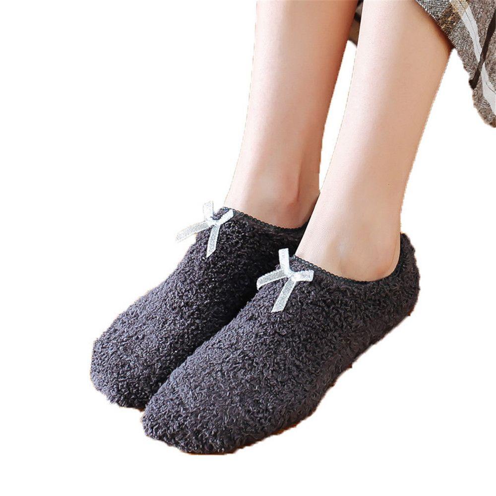 1 Đôi Tất Lông Xù Thoáng Khí Chống Trượt Cho Mùa Đông