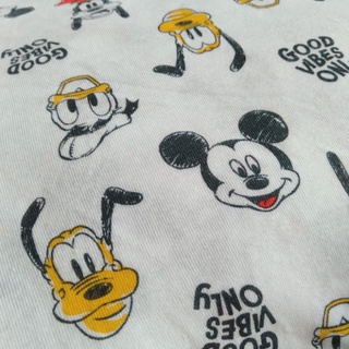 Vải cotton borip may đồ cho bé chuột mickey khổ 1m7
