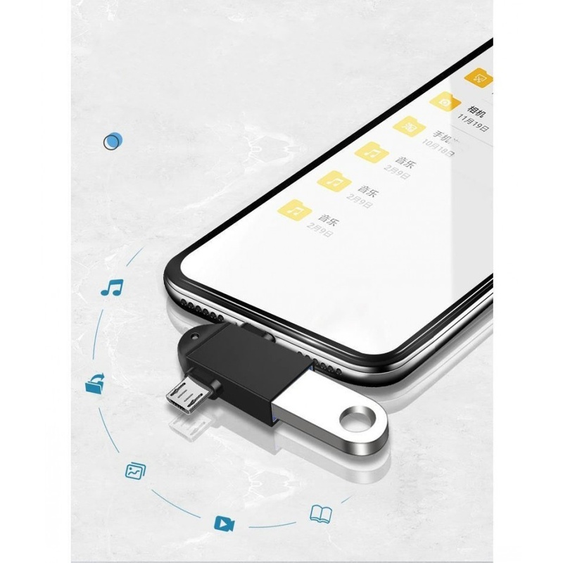 Bộ chuyển đổi OTG 2 trong 1 phù hợp cho Android TYPE-C/Two-in-one