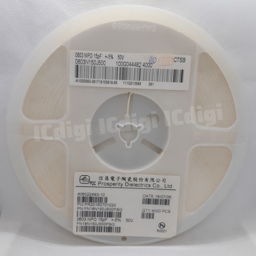 Tụ dán 0603 NPO 15pF 5% 50V