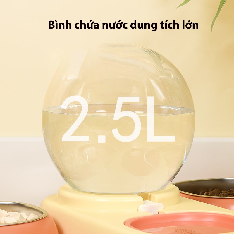 Bát Ăn Bình Cấp Nước Tự Động Cho Chó Mèo - Bát Ăn Bình Cấp Nước Tự Động Cho Chó Mèo Dung Tích Lớn(PKW21)