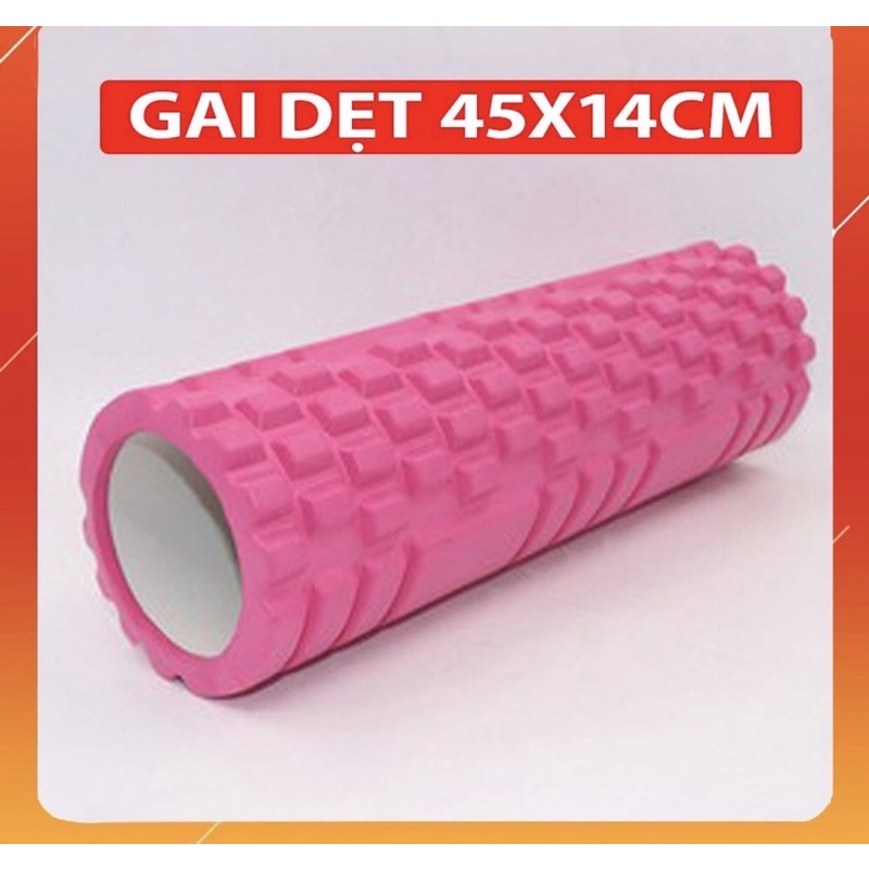 Con lăn Yoga Massage Foarm Roller, ống trụ lăn xốp thể thao giãn cơ có gai roam rollet cao cấp