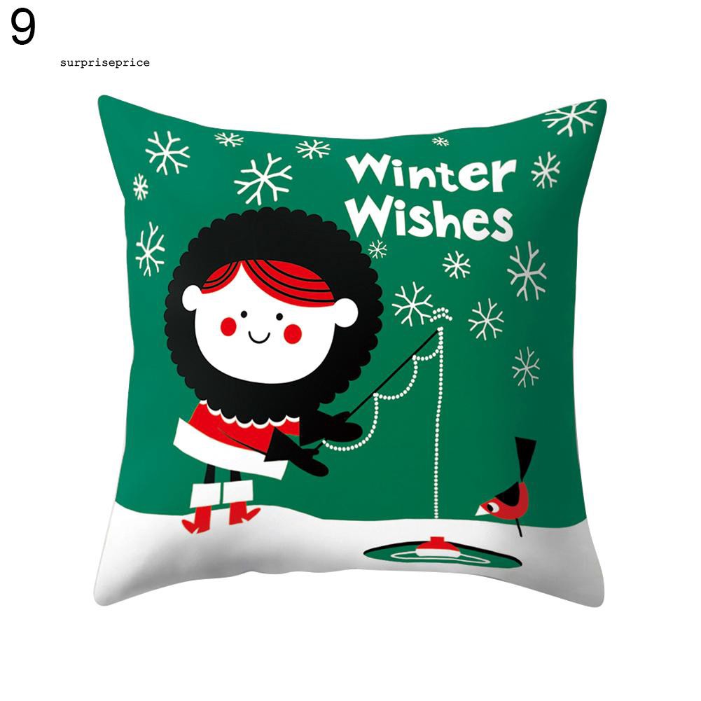 Vỏ gối sofa chủ đề Giáng sinh dễ thương