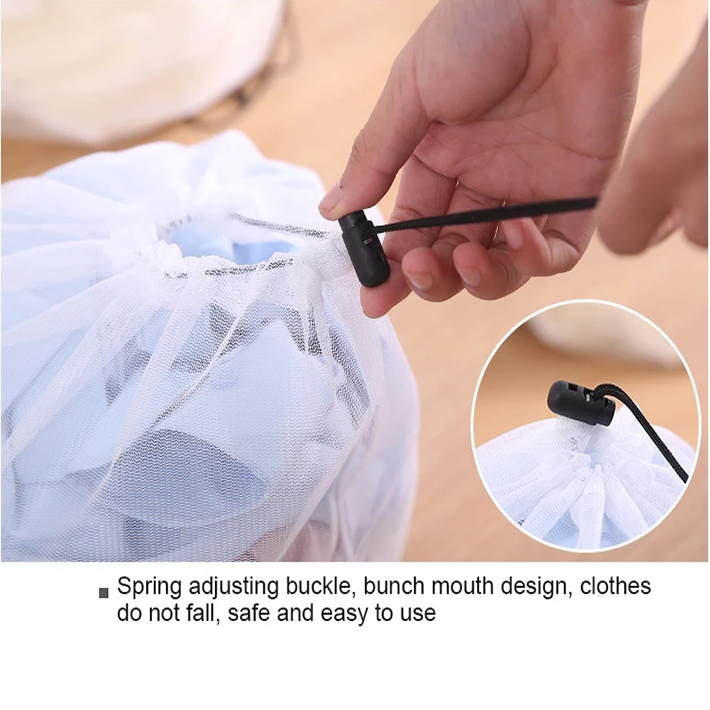 Túi lưới đựng đồ giặt thiết kế dây rút nhỏ gọn tiện dụng