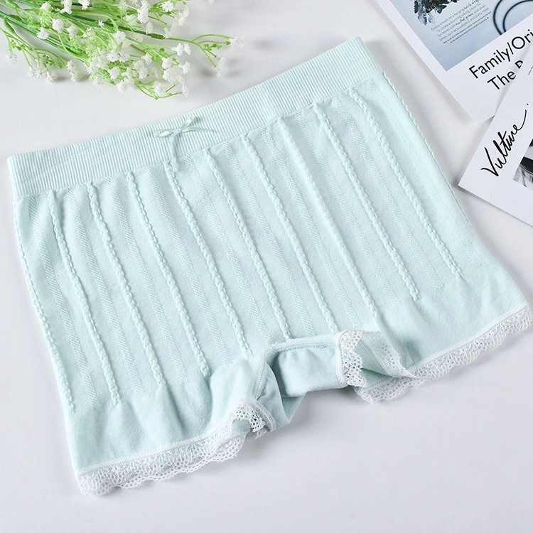 Quần lót boxer AOWEINISI kẻ sọc thiết kế thoải mái cá tính thời trang dành cho nữ