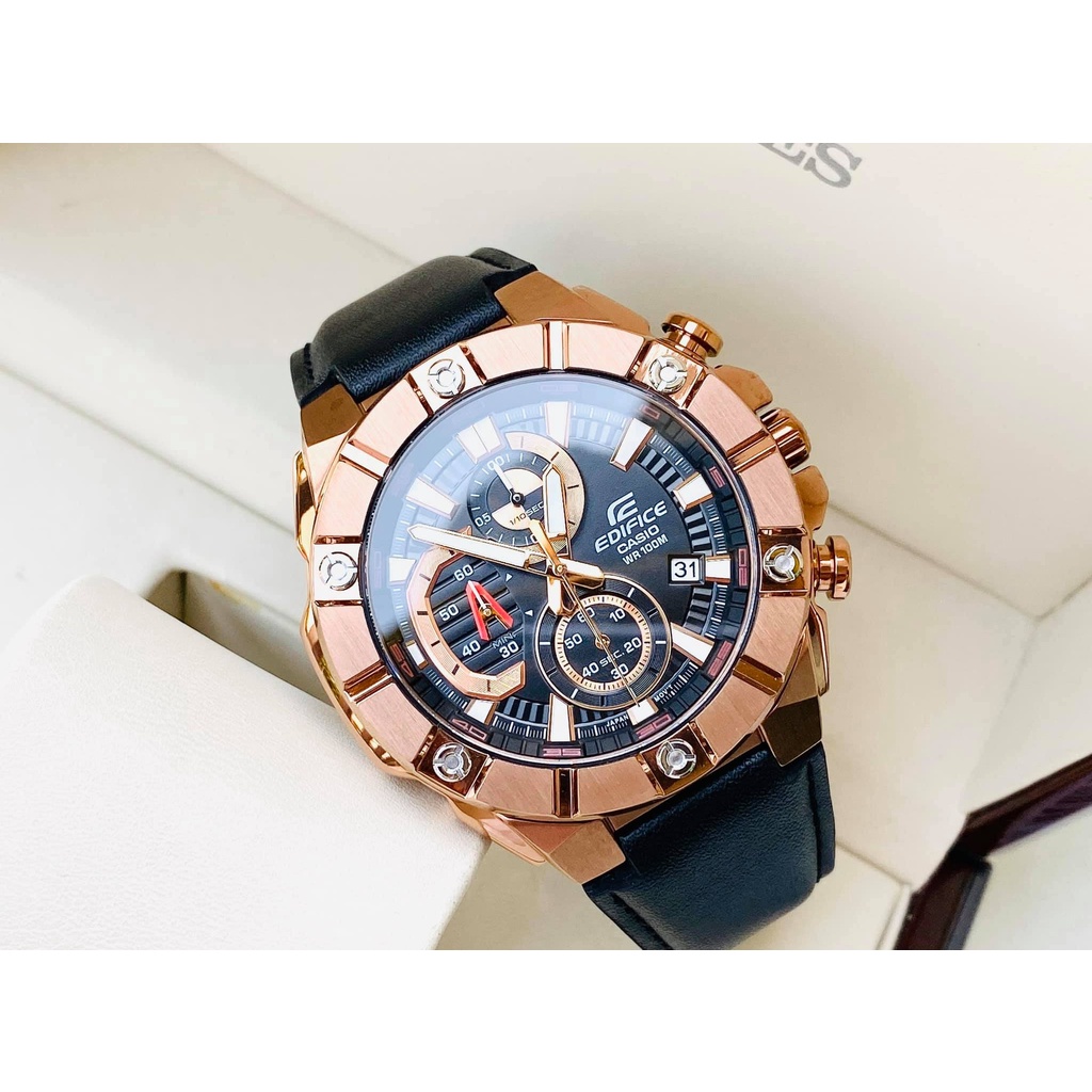 Đồng hồ nam Casio Edifice EFR-569BL-1A thiết kế hầm hố