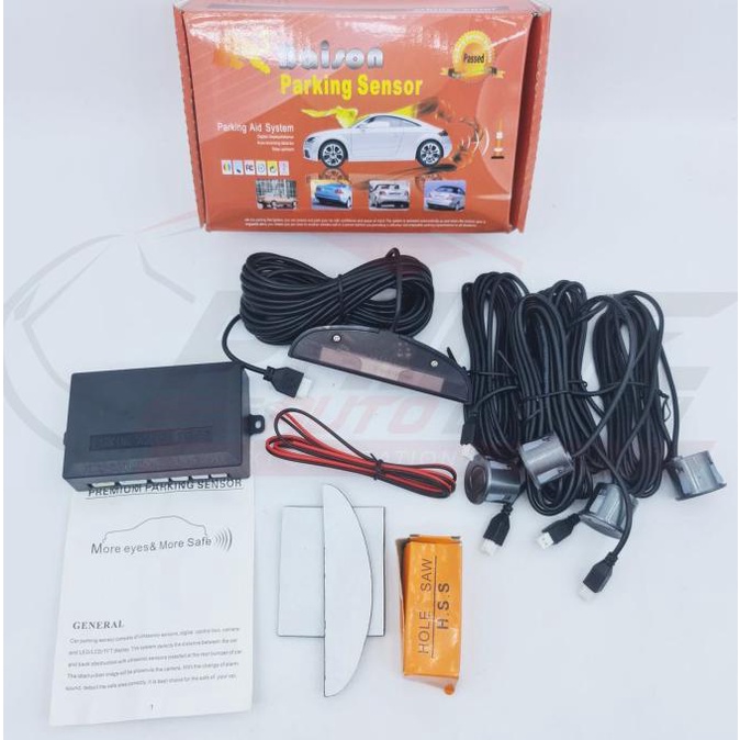 Prime Thiết Bị Cảm Biến Đỗ Xe 4 Điểm Màn Hình Lcd + Màn Hình Hiển Thị Màu Xám/Xám Hàng Có Sẵn