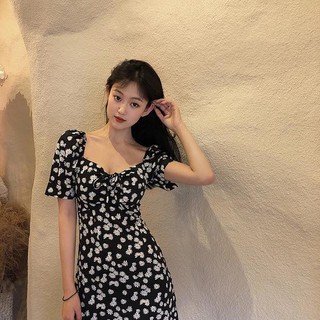 Daisy Dress - Đầm hoa cúc nền đen