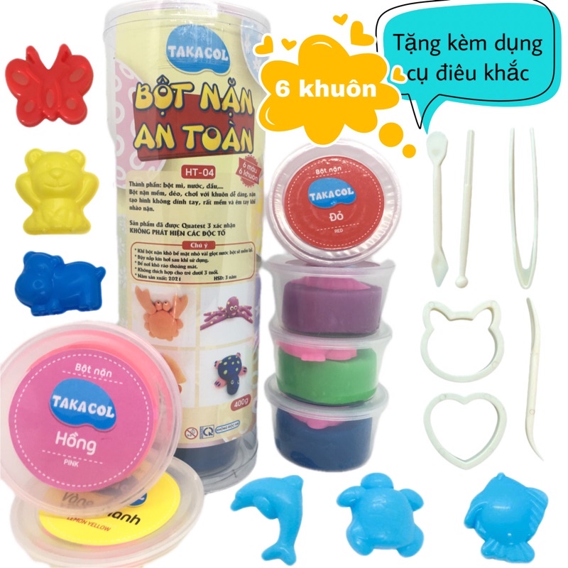 Đất nặn an toàn cho bé TAKACOL 100% làm từ bột mì HT-04