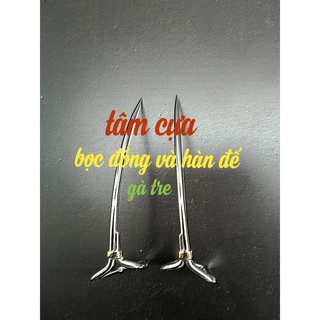 cựa gà tre 48 (lai máu ) thép mỹ,, thông mành ,bọc dồng và hàn đế,,Tâm cựa