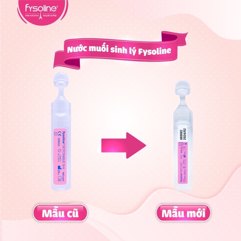 Nước muối sinh lý Pháp chính hãng loại hồng (hộp 40 tép)