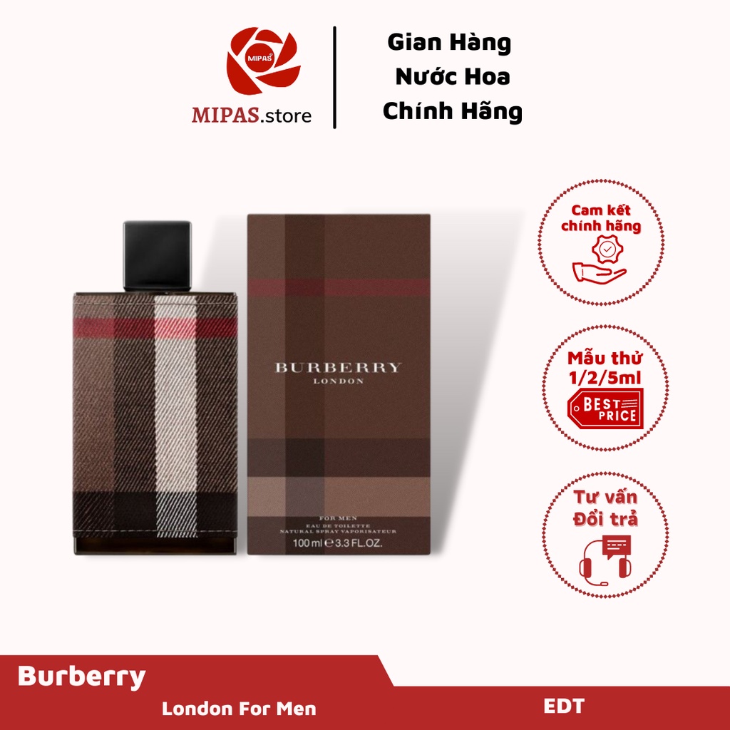 ( Chính hãng ) Mẫu nước hoa Burberry London For Men dung tích 5ml,10ml