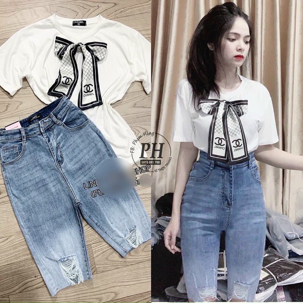 Quần Jeans Lửng Cạp Cao - Quần Jeans Lửng Cá Tính