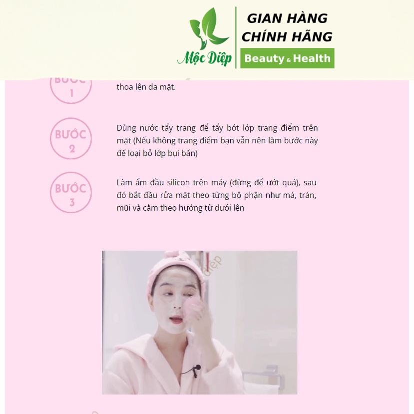 Máy rửa mặt Forever Luna Mini massage mặt, se khít lỗ chân lông - Mộc Diệp
