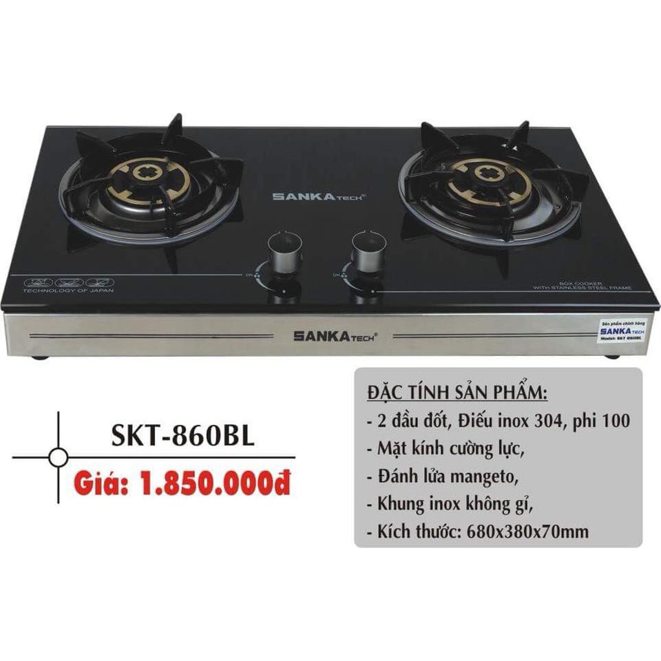 Bếp Ga Đôi SANKA tech SKT-860BL - Dòng cao cấp