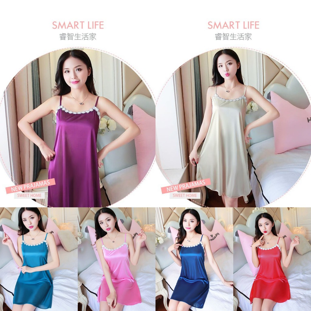 Đầm Ngủ Sexy 2 Dây Viền Ren Tuyết Trắng - Xuyên Thấu - Gợị Cảm | BigBuy360 - bigbuy360.vn