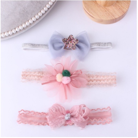 Set Băng Đô Cho Bé, Kiểu Dáng Công Chúa, Phong Cách Hàn Quốc