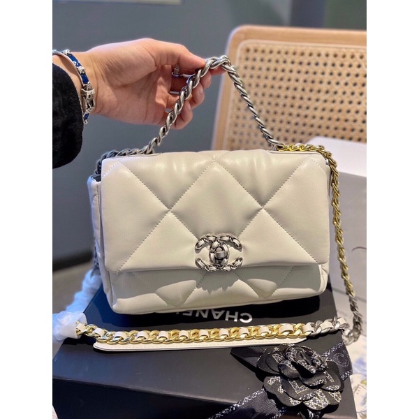 Túi xách Chánel 19 bag sz 26 chất da bò