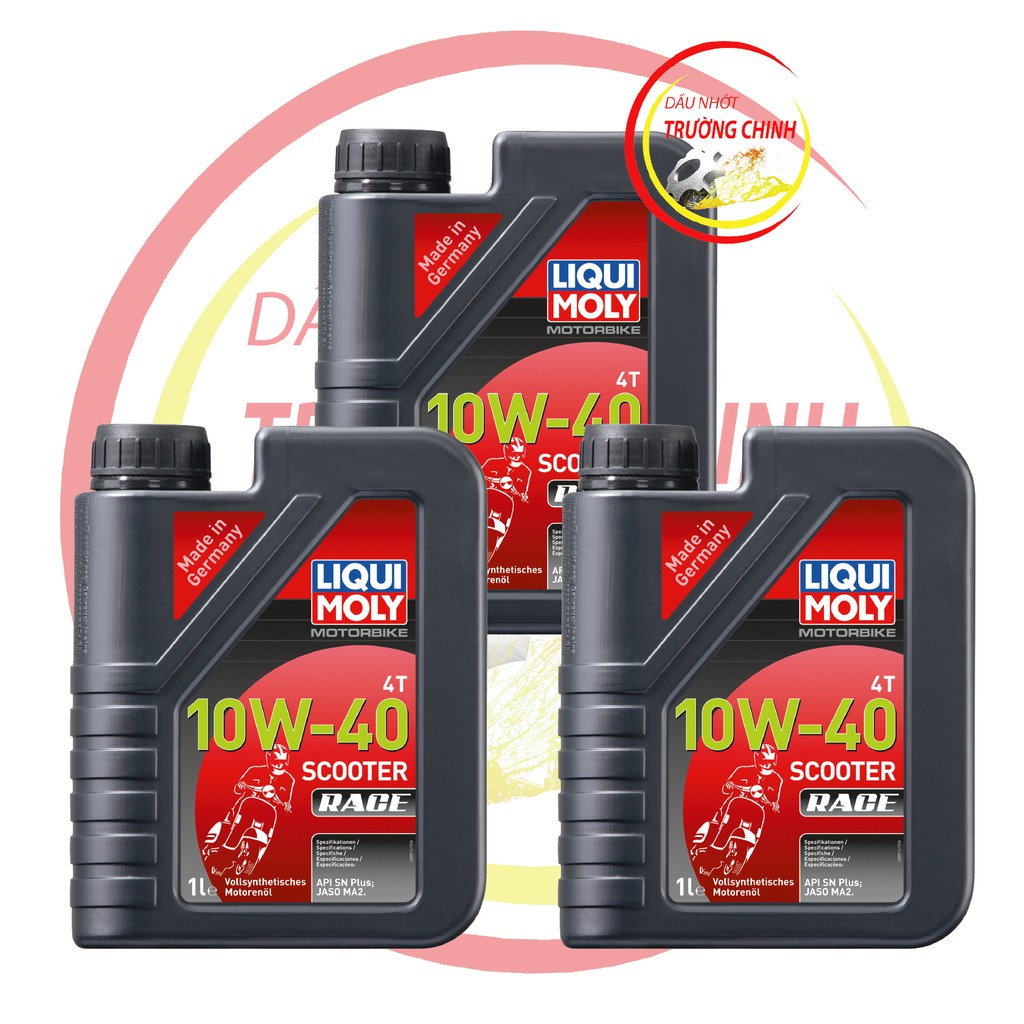 Compo nhớt Liqui Moly scooter Race 10W40 + Hộp số liqui 150ML dành cho xe ga