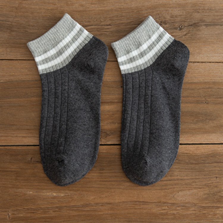 Combo tất nữ cotton cổ ngắn sọc thể thao năng động kiểu dáng Hàn Quốc