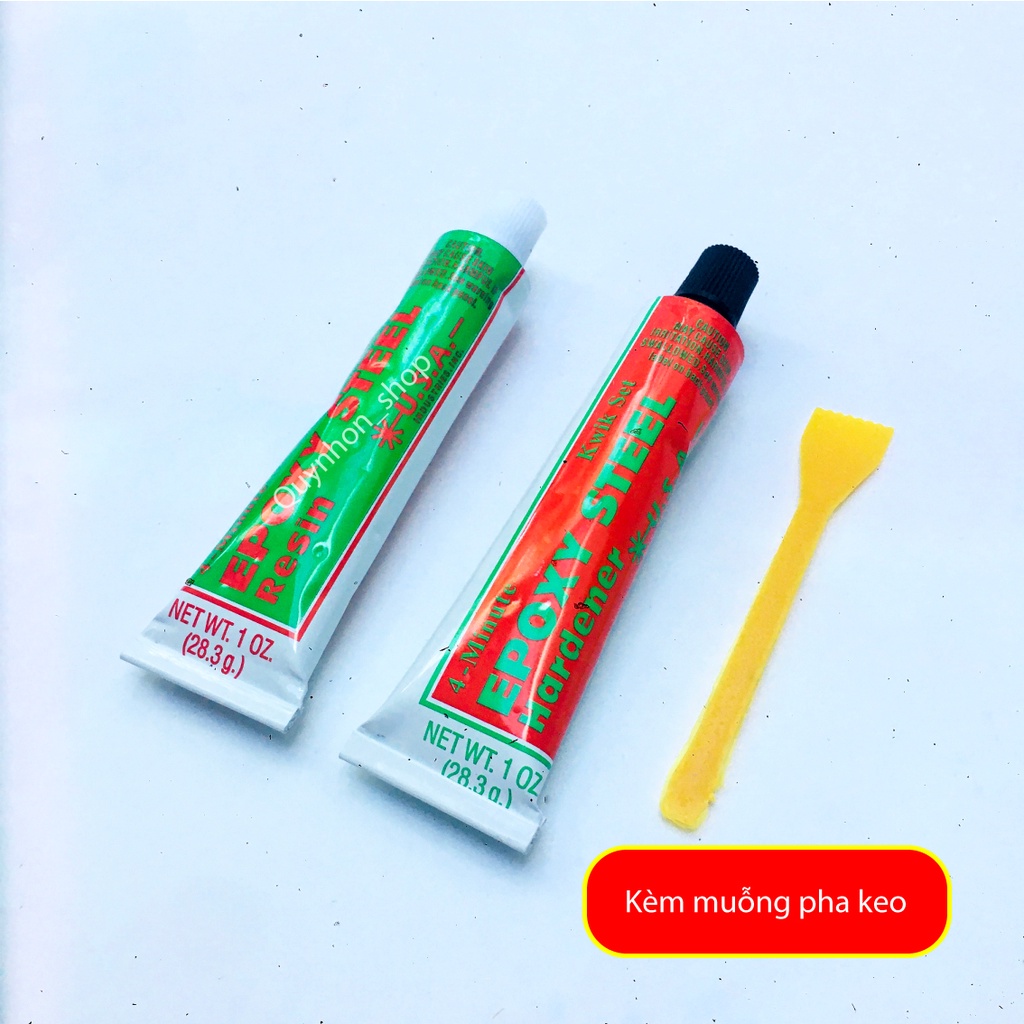 Keo AB USA đa năng hai thành phần siêu kết dính dán trên mọi chất liệu khô nhanh trong 4 phút