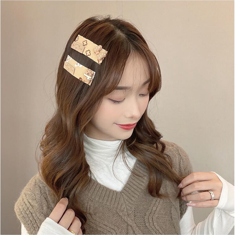 Kẹp Tóc Họa Tiết Hoạt Hình Dễ Thương Phong Cách Hàn Quốc