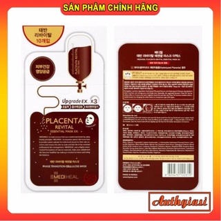 Mặt nạ giấy Mediheal Placenta Revital Essential Mask EX tăng cường sức sống làm trắng mịn da 24ml
