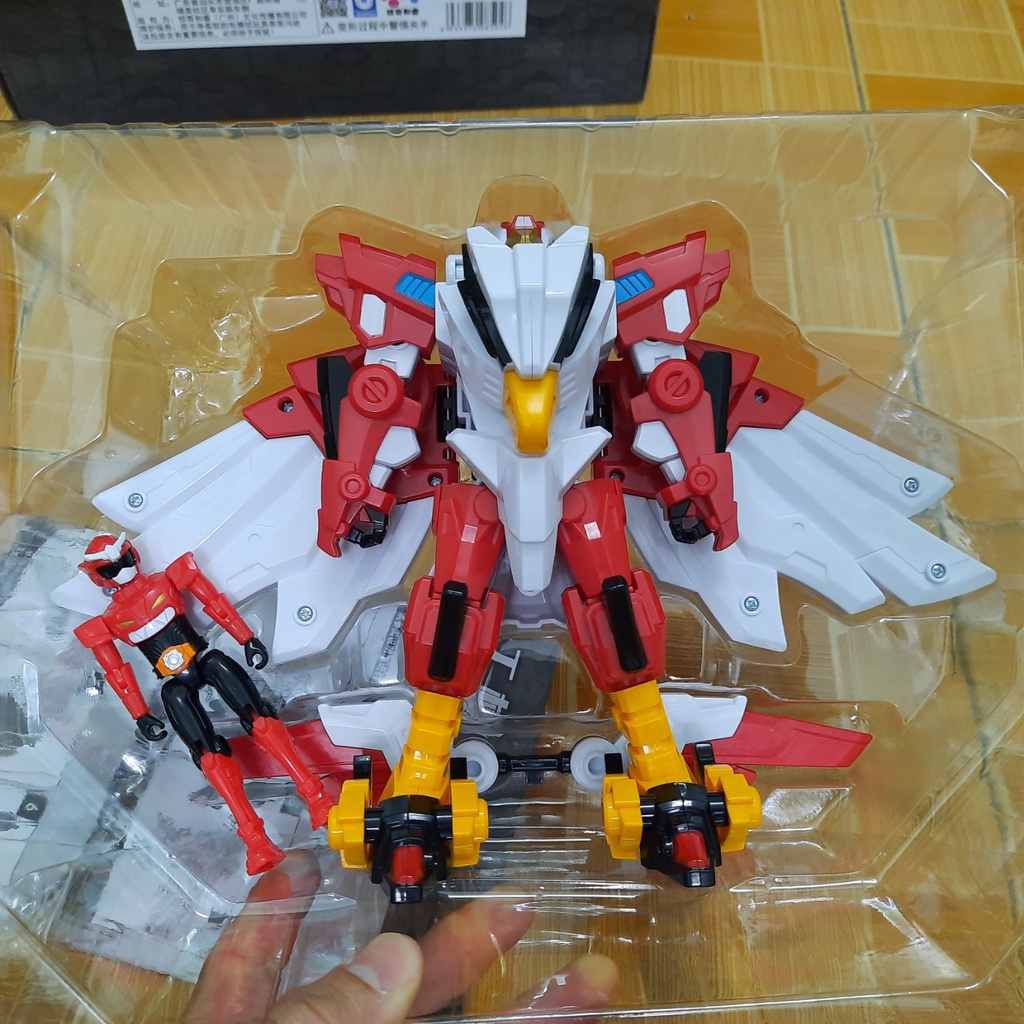 Mô hình miniforce mùa 4 Robot chiến Binh Thú đại bàng Hawk và siêu nhân Sammy đồ chơi trẻ em