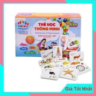 Bộ Thẻ Học Thông Minh 16 Chủ Đề (416 thẻ) Song Ngữ Tiếng Anh Flashcard Cho Bé Từ 0-6 Tuổi