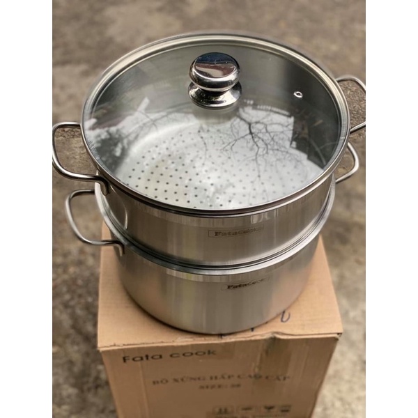 Nồi hấp 2 tầng 1.5 đáy 28cm