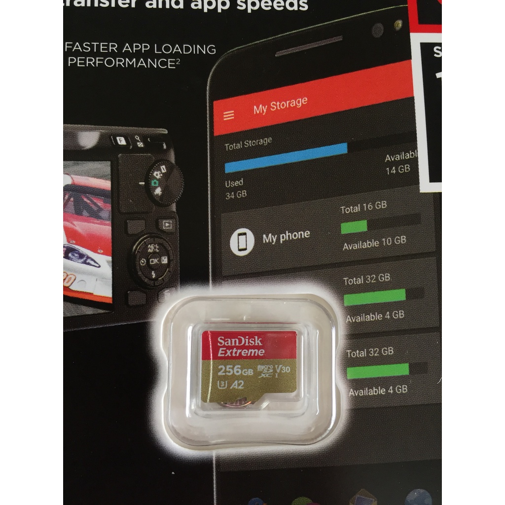 Thẻ Nhớ MicroSD 64GB/ 128GB/ 256GB/ 512GB SanDisk Extrem V30 A2 170MB/s - 190MB/s/