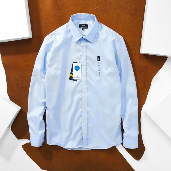 Áo sơ mi nam dài tay chất vải dệt hạt xịn, form slim fit tôn dáng 8871