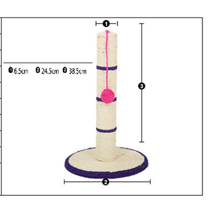 HCM - Đồ chơi mèo kiêm cào móng đế tròn, trụ tròn 1 con chuột (hanpet 4711851) có bàn cào móng cho mèo