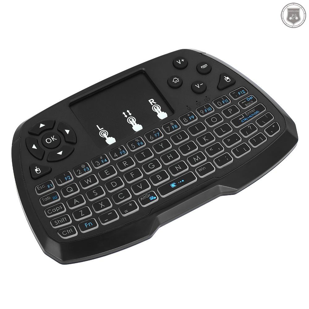 ☞[ready stock]Spanish Version 2.4GHz Wireless Keyboard Touchpad Mouse Handheld Remote Control for TV BOX Smart TV PC Notebook