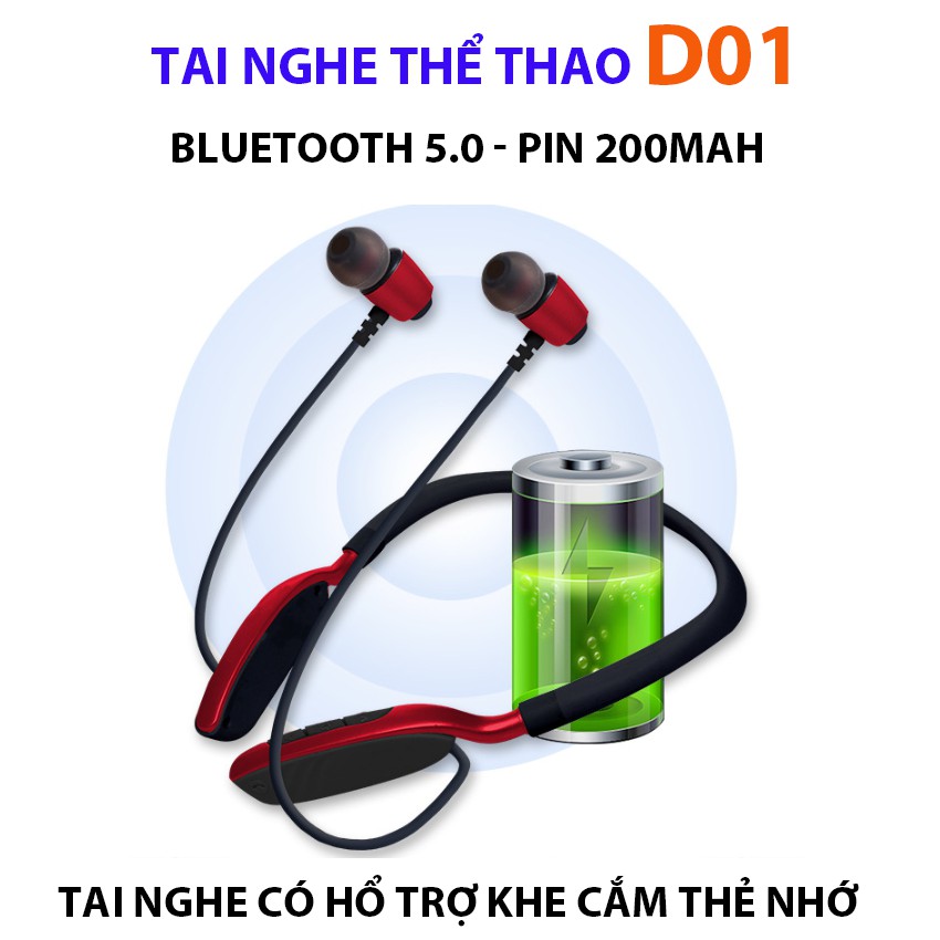 TAI NGHE PIN TRÂU -CÓ HỔ TRỢ THẺ NHỚ D01