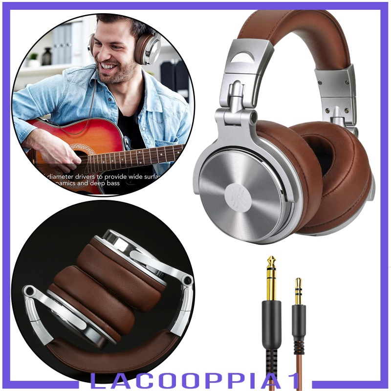 [LACOOPPIA1] Pro-30 Over Ear Headphones Studio Monitor Mixing DJ Stereo Headsets w/Mic